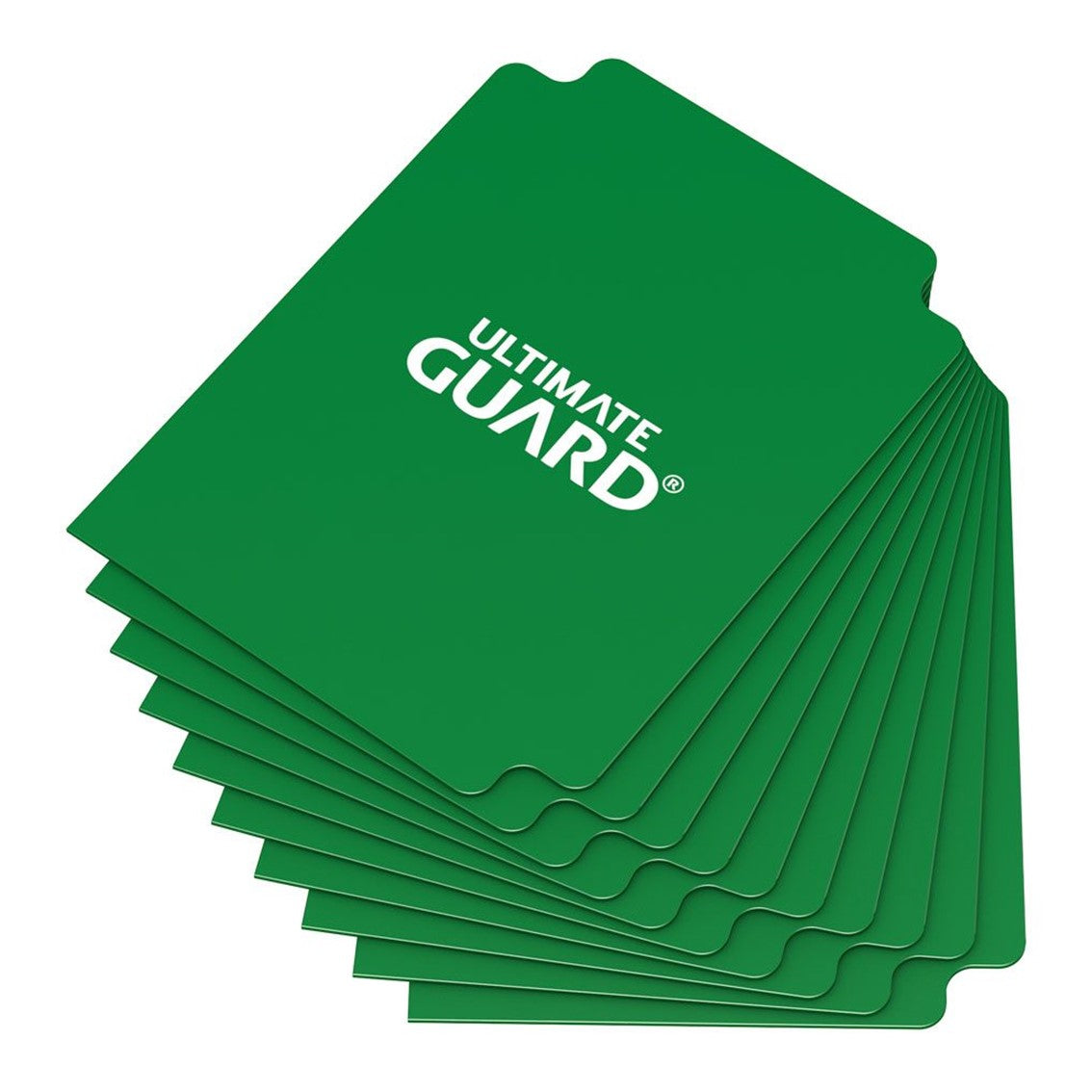 Tarjetas separadoras para cartas ultimate guard tamaño estándar verde (10)