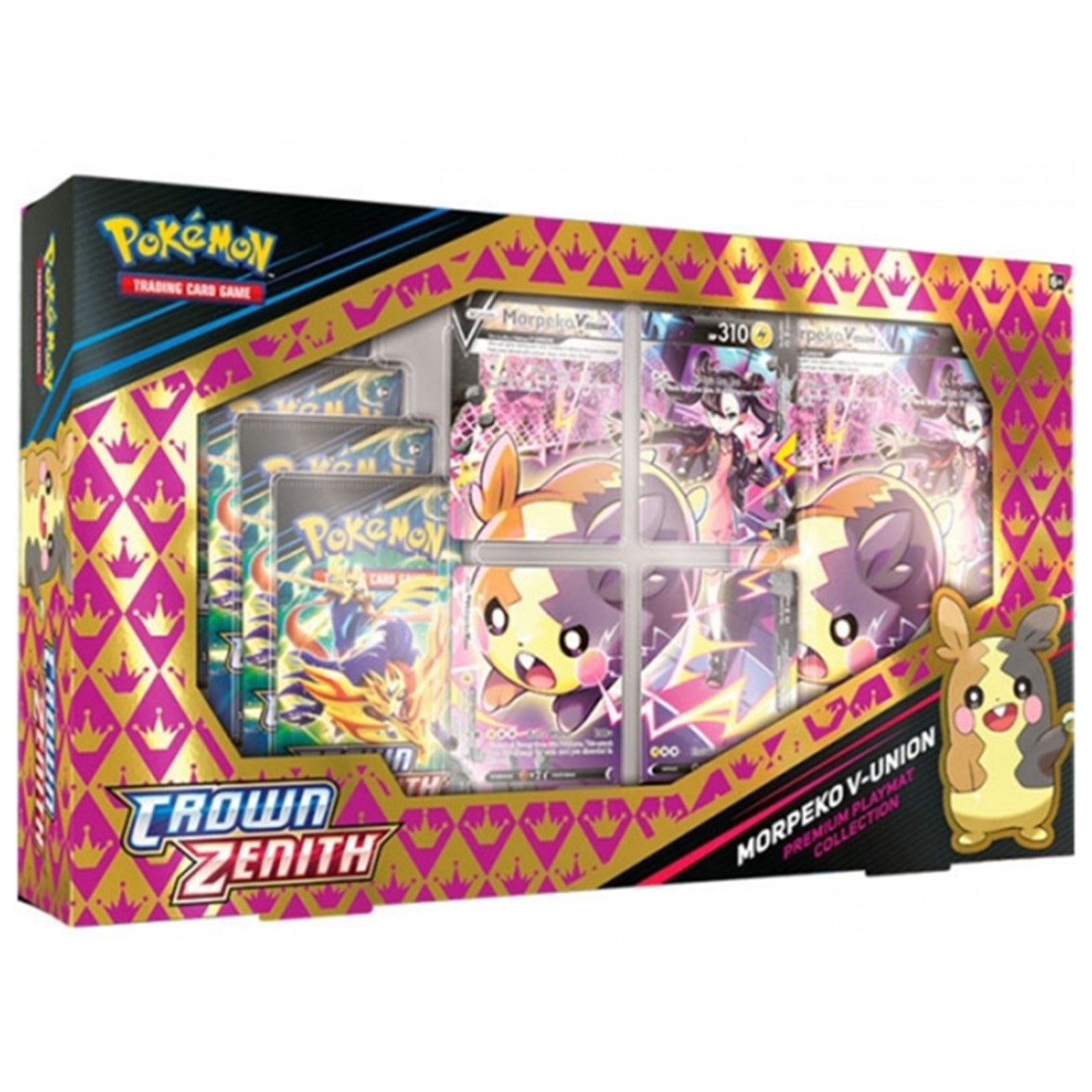 Juego de cartas pokemon tcg morpeko v - union 12.5 playmat box cenit supremo inglés